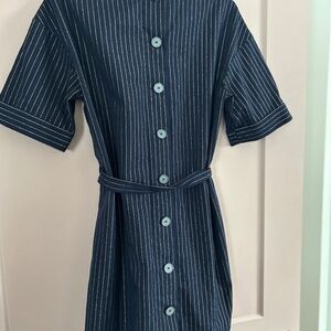 FRNCH - Dress/Navy with gold stripe/ Size M